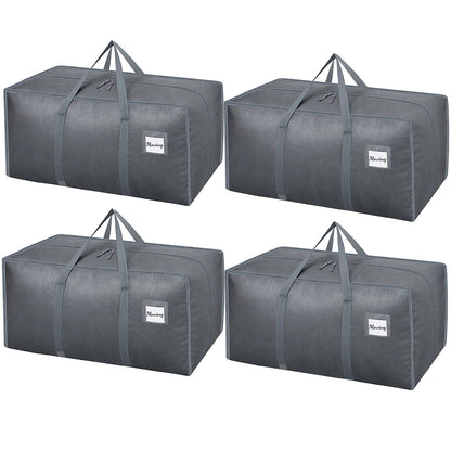 Dntorx 4 Pack 120L Moving Bags and Storage Bag Dorm Moving Essential, Gray
