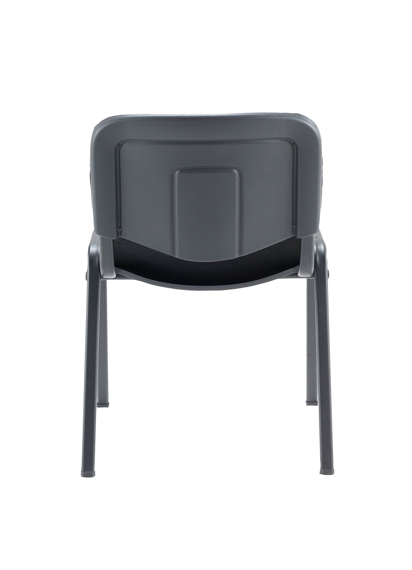 Office Hippo Heavy Duty Stackable Reception Chair, Black Frame, Fabric, Black