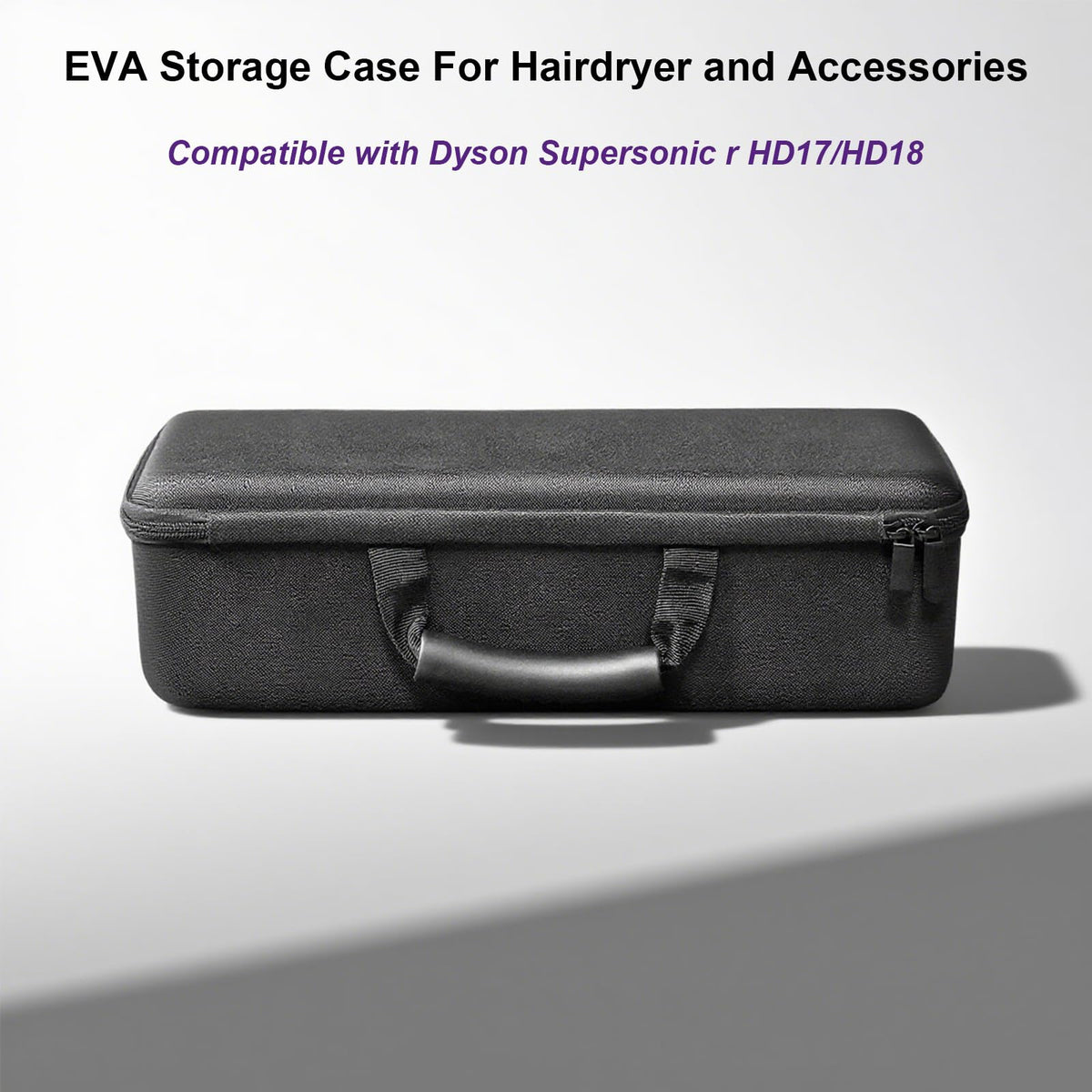 EUGOOCX Hard Travel Case Compatible with Dyson Hair Dryer HD17 HD18, EVA Carrying Storage Bag for Supersonic R Hairdryer and Accessories