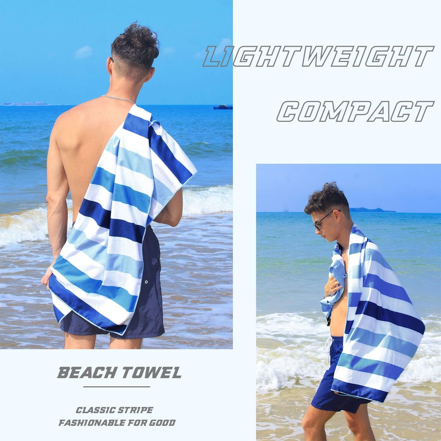 Exclusivo Mezcla Oversized Microfiber Beach Pool Towel for Adults, 180x90cm
