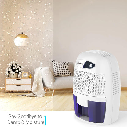 Senelux Powerful 500ML Mini Portable Best Quiet Air Dehumidifier Small Dehumidifier Efficient and Stable, Home Damp, Portable Moisture Absorber for