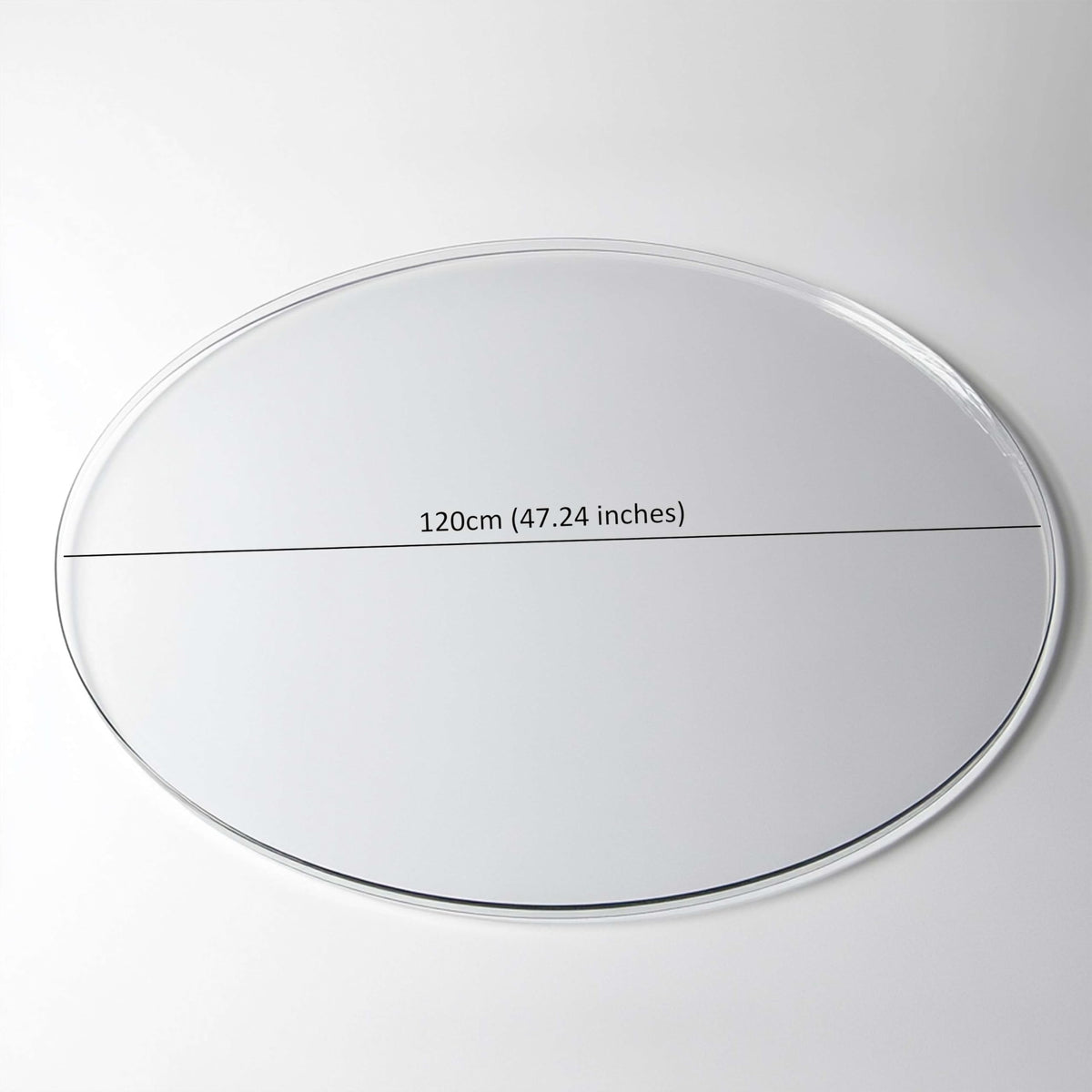 Round Clear PVC Table Protector, Heat Resistant & Waterproof, Clear Round 120cm