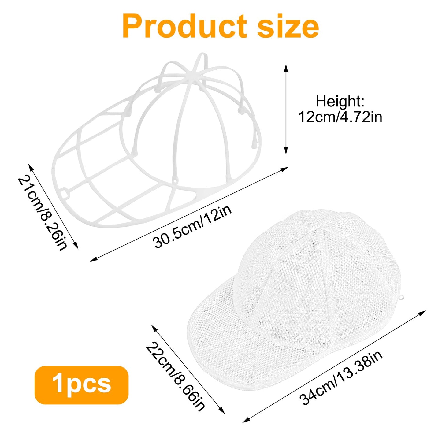 Baseball Cap Washing Cage, Hat Washer Cage, Collapsible Hat Cleaner Washing Cage, cCap Cleaner for Washing Machine & Dishwasher