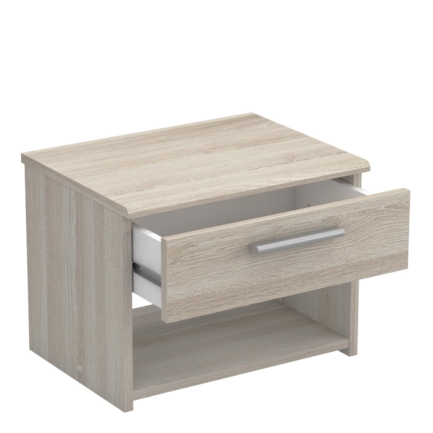 Demeyere - Table de Chevet Style Contemporain - Design Sobre et Épuré - 1 Tiroir Coulissant et 1 Niche - Collection PRICY 2