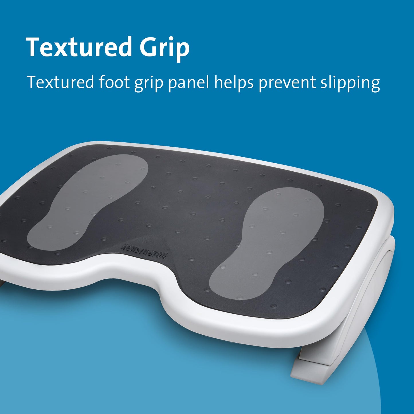 Kensington SoleMate Foot Rest, Adjustable, 6-Level Tilt, Plastic, Grey/Black, 450 x 350mm, Ergonomic, Non-Slip Textured Surface