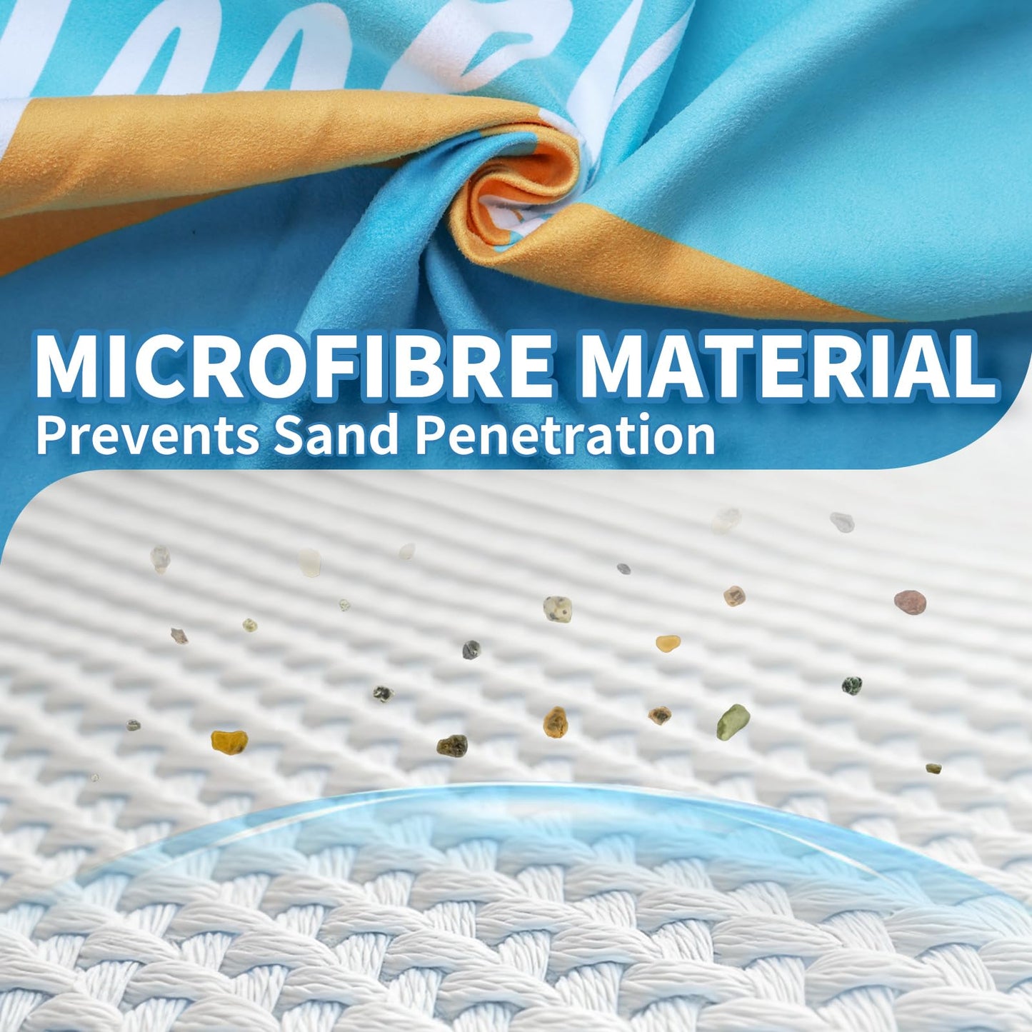 Microfibre Beach Towels for Adults - 200x90cm 2 Pack Extra Large Beach Towels in Gift Boxed, 250 GSM, Sand Free