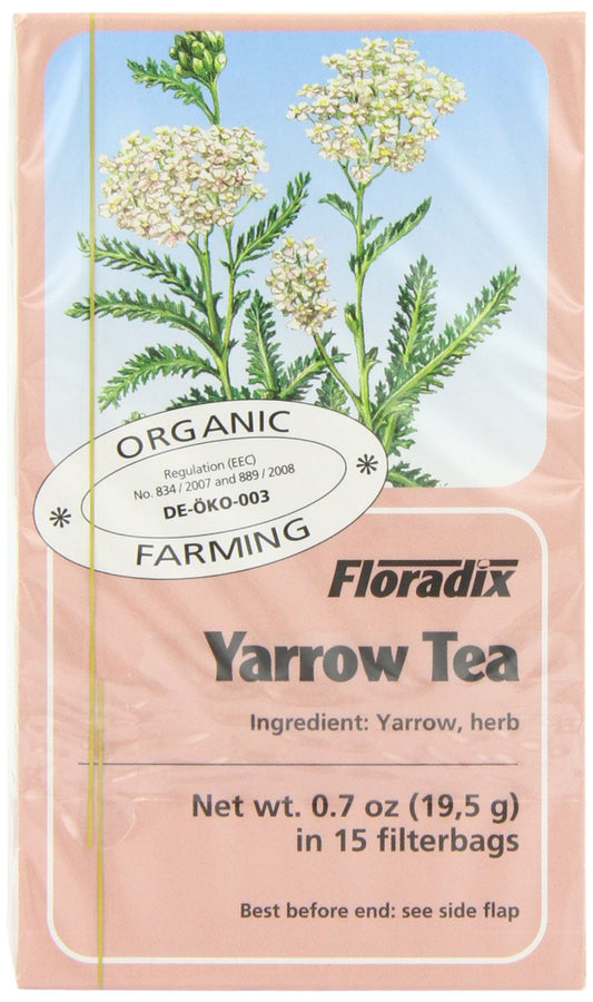 Salus Haus Organic Yarrow Herbal 15 Teabags (Pack of 6, Total 90 Teabags)