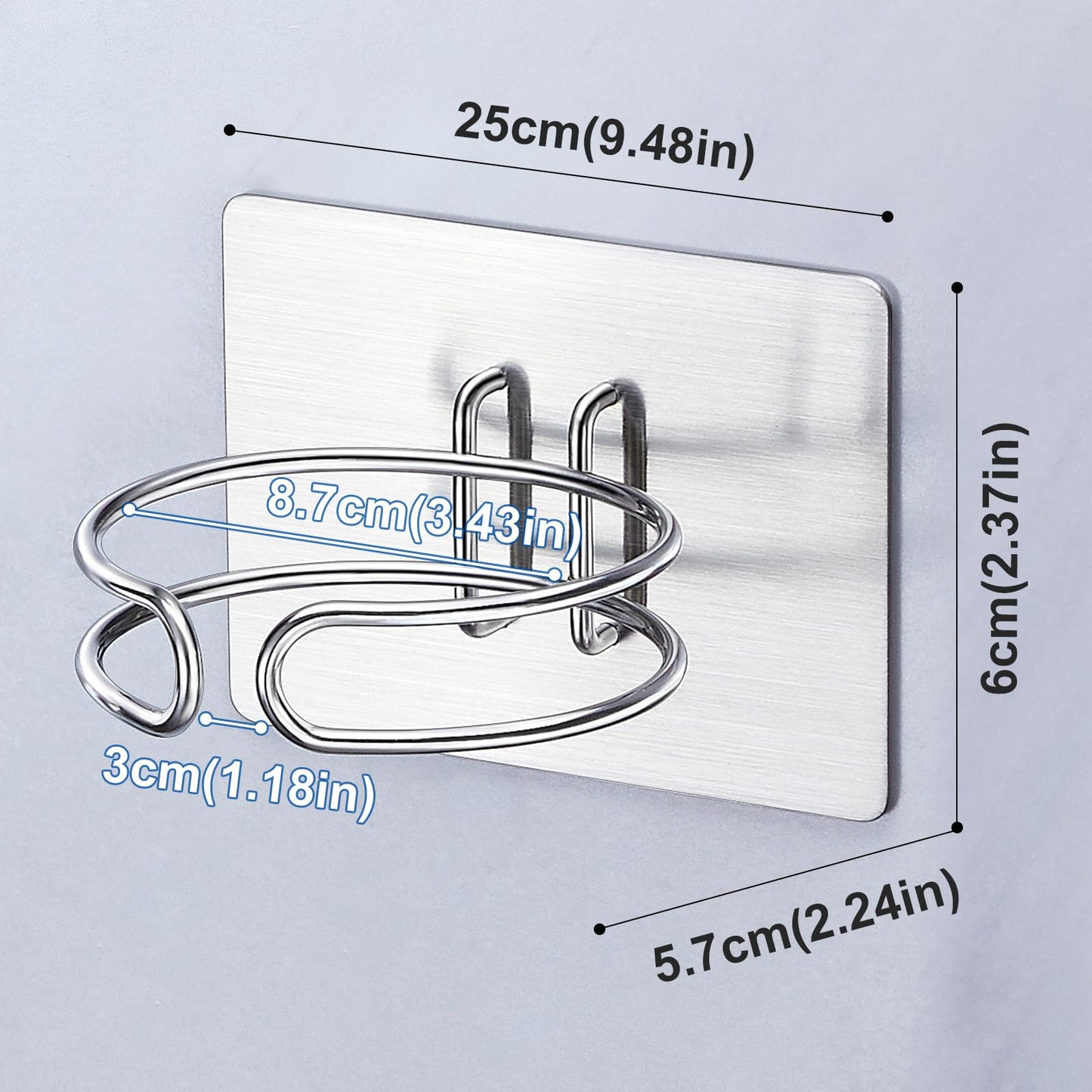 XILIMEN Hair Dryer Holder, Hairdryer Holder Wall Mounted, Hair Dryer Stand, Adhesive Hair Tool Organiser