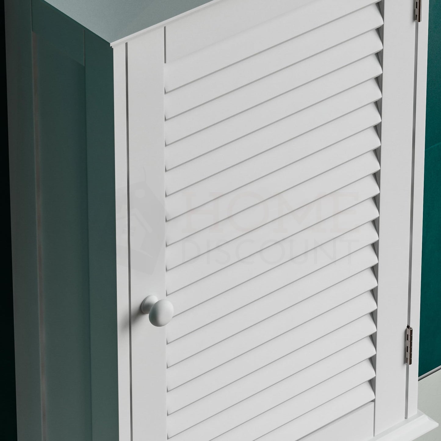 Bath Vida Bathroom Cabinet Single Door Shutter Wall Mounted Storage, White