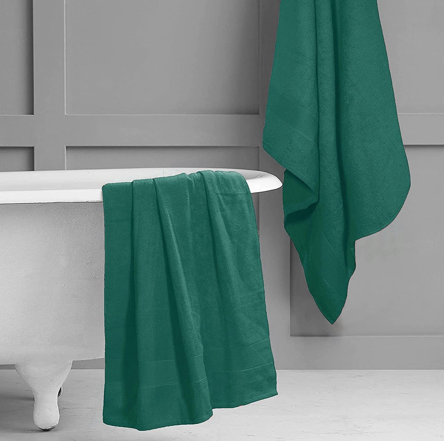 Textile Do Extra Large Super Jumbo Bath Sheet Towel 100% Egyptian Cotton XL Bath Sheets(100 x 200 cm-600 GSM) (Blue Lagon)