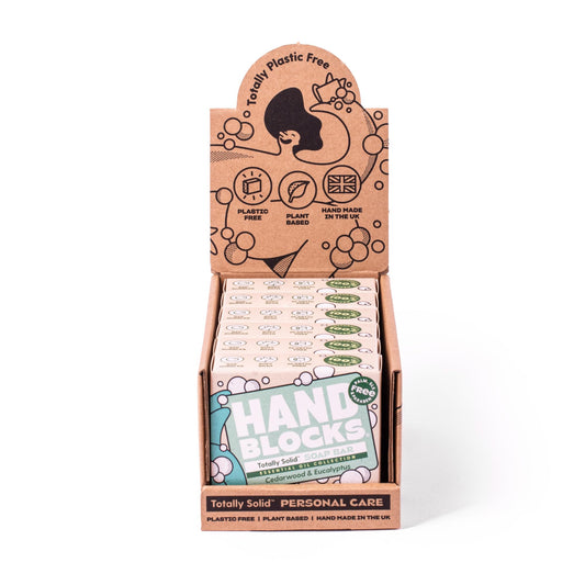 Hand Blocks: Cedarwrood & Eucalyptus (6 Pack) - Cold Processed Natural Soap Bars - Plastic, Palm, SLS, SLES & Paraben Free