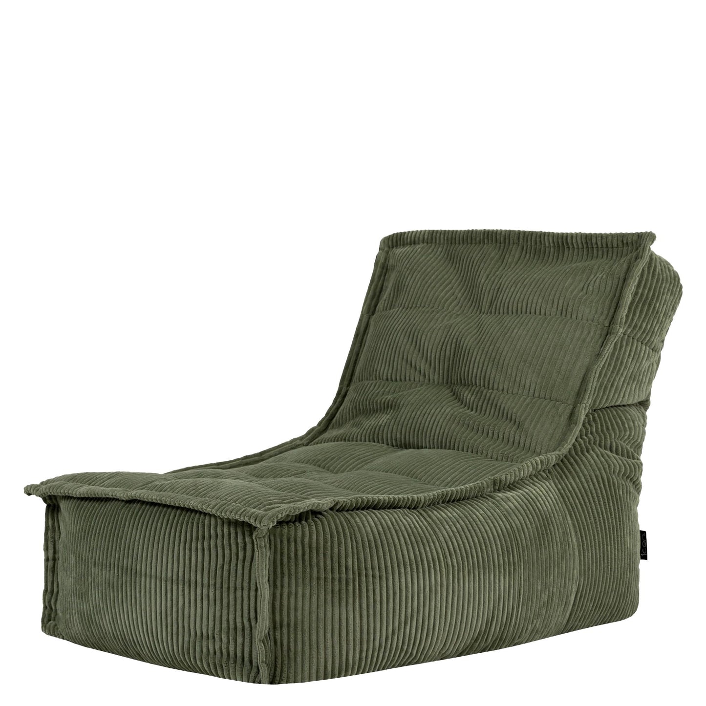 icon Dolce Cord Bean Bag Lounger with Filling Included, Green
