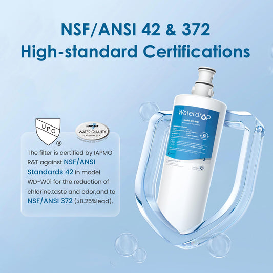 Waterdrop Water Filters Replacement for InSinkErator, Compatible with InSinkErator Hot Water Tap F701R, F-701R, 3US-AF01, HC-3300, GN-1100, 3M