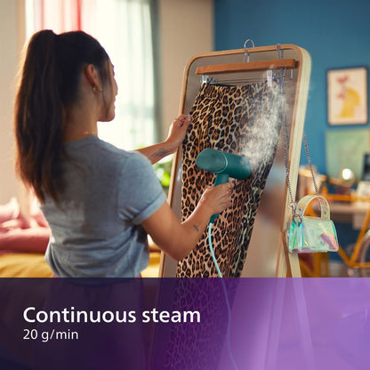 Philips 3000 Series Handheld Steamer - 1000W, 20 g/min Steam, Detachable 120ml Water Tank, Metal Soleplate, Heated Plate, Storage Pouch Included, 660
