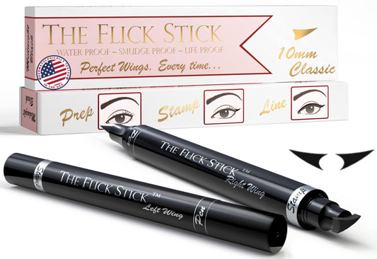 Eyeliner Stamp ? Wingliner by Lovoir Black, waterproof, smudgeproof, winged long lasting liquid eye liner pen, Vamp style wings, 2 Pens In A Pack
