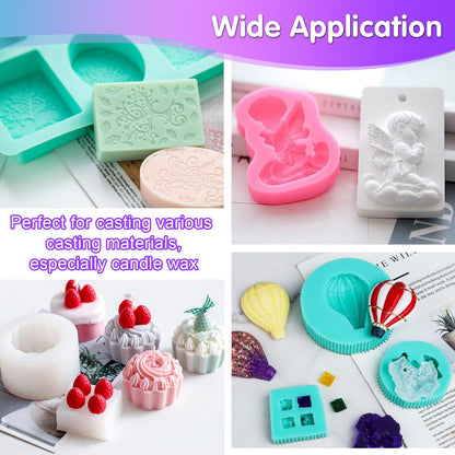 STARTSO WORLD Silicone Mold Making Kit 20A, Platinum Liquid Silicone Rubber for Mold Making, Fast Cure & Food Safe Silicone Mold Maker 80OZ, Ideal for