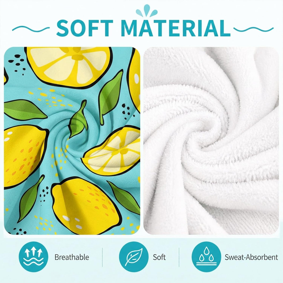 Surwin Sun Lounger Towel with Pockets, 3D Juice Print Quick Dry Beach Towel, Microfiber Sunbed Towels Travel Lounger Bag for Loungers Summer Holiday