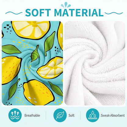 Surwin Sun Lounger Towel with Pockets, 3D Juice Print Quick Dry Beach Towel, Microfiber Sunbed Towels Travel Lounger Bag for Loungers Summer Holiday