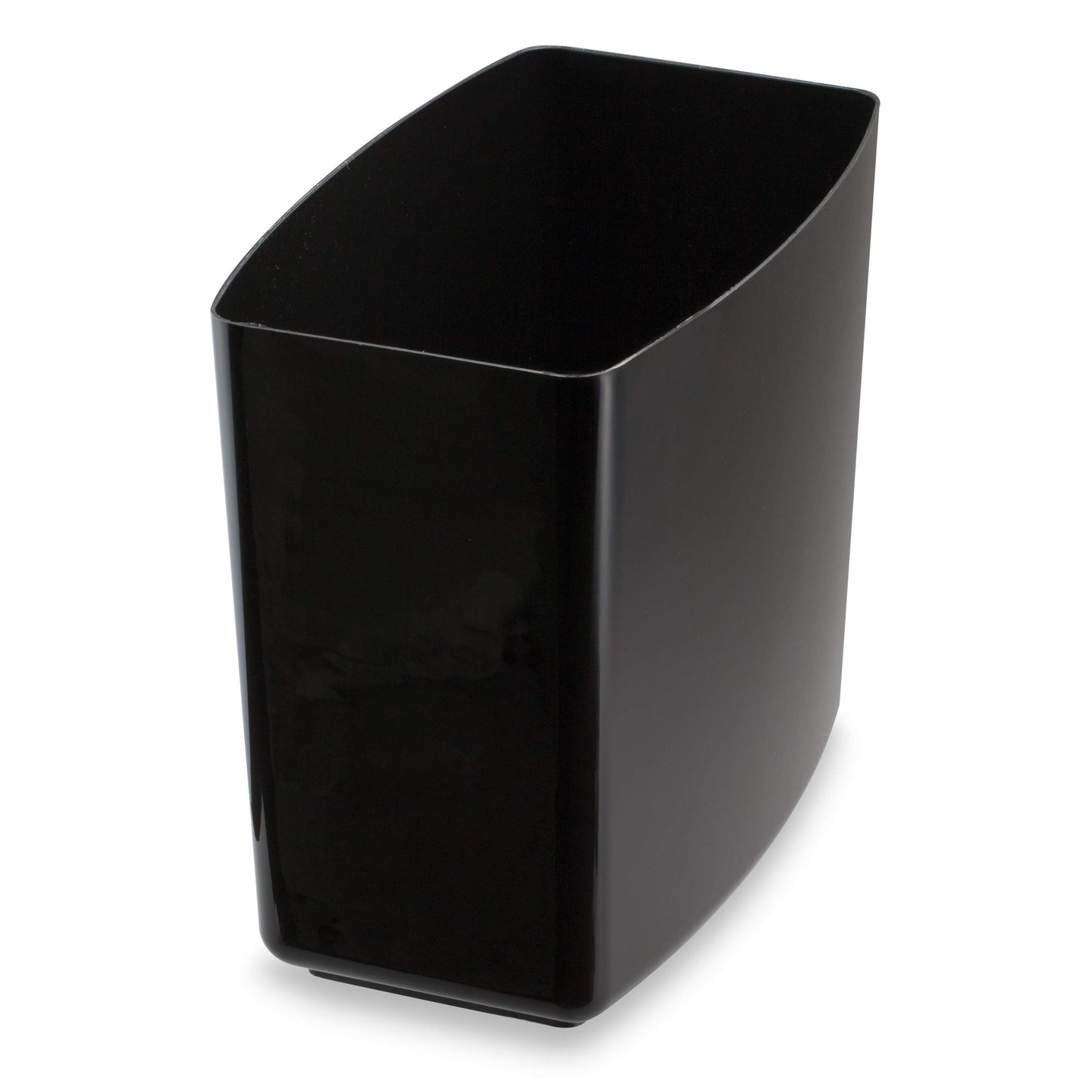 Officemate 2200 Series Executive Plastic Waste Bin Basket, 20 Quart Capacity, 13.625 x 8.5 x 12.75 Inches, Black (22262)