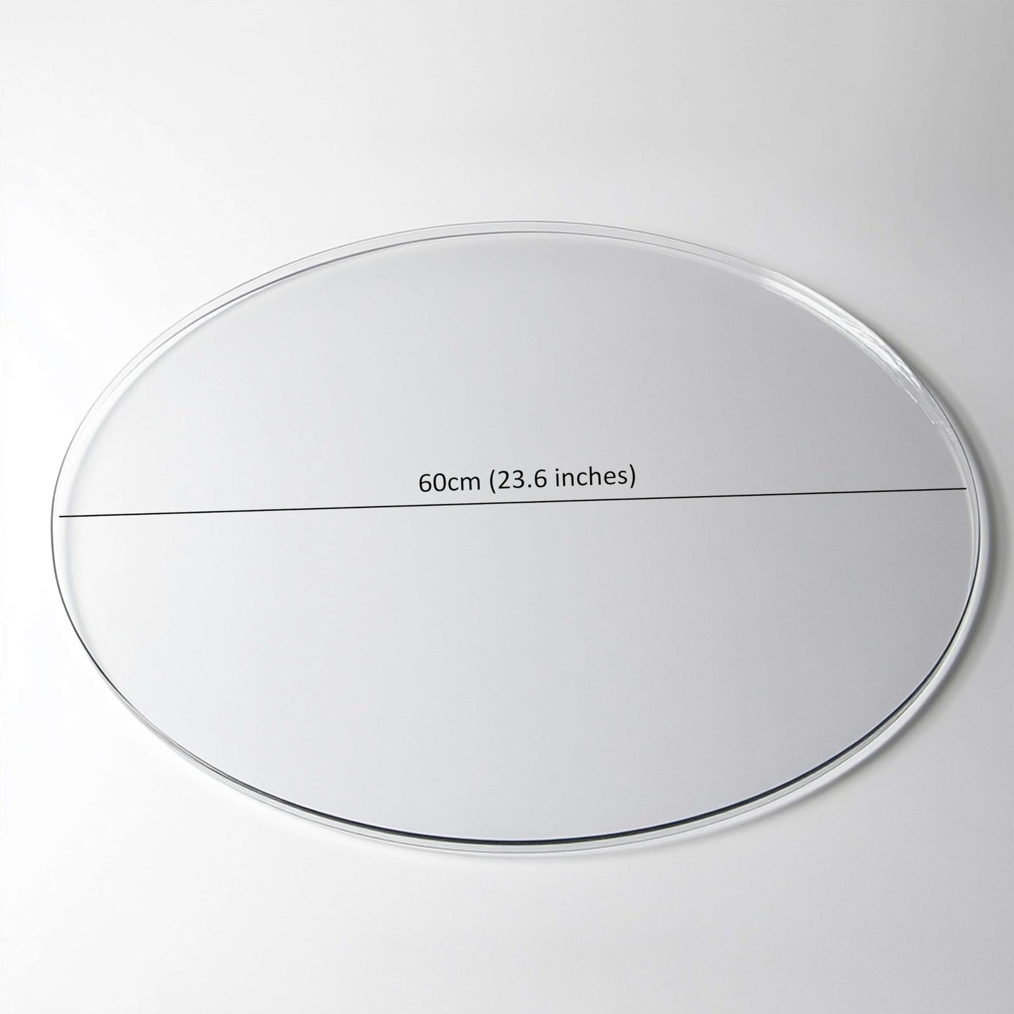 Round Clear PVC Table Protector, Heat Resistant & Waterproof, Clear (Round 60cm)