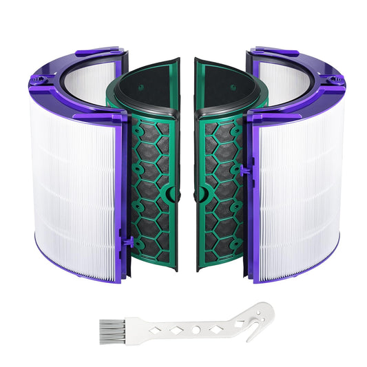 360? Glass HEPA Filter and Activated Carbon Filter for Dyson Pure Cool TP04 HP04 DP04 TP05 DP05 Air Purifying Tower Fan, H13 True HEPA&Activated