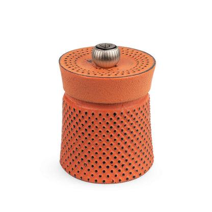 Peugeot - Bali Manual Pepper Mill - Adjustable Grinder - Cast Iron, Orange, 8 cm
