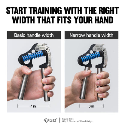 GD IRON GRIP 70(S) Adjustable Hand Grip Strengthener, 44~154lbs Grip Strength Trainer Premium Forearm Strengthener Hand Gripper for Grip Strength