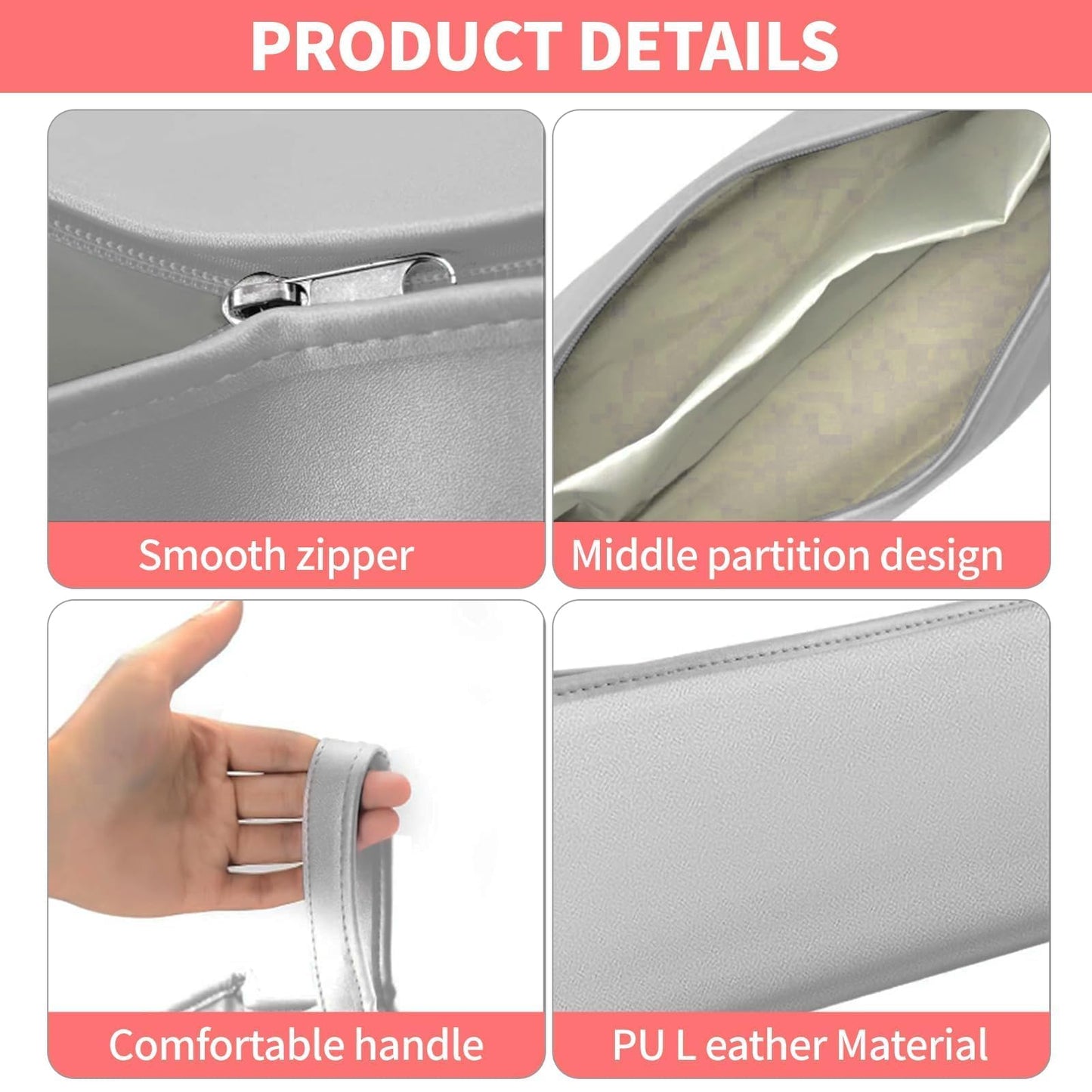 GIONAR PU Leather Travel Bag for Airwrap Styler & Supersonic Hair Dryer, Waterproof Carrying Case for Shark Flexstyle, Hair Tool Organizer