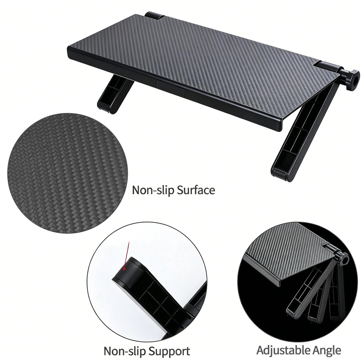 Wesoke TV Top Shelf Screen Top Storage Stand, Black Computer Monitor Top Mounting Bracket Adjustable Cable Box Mount Shelf with 13 inch/33cm Platform