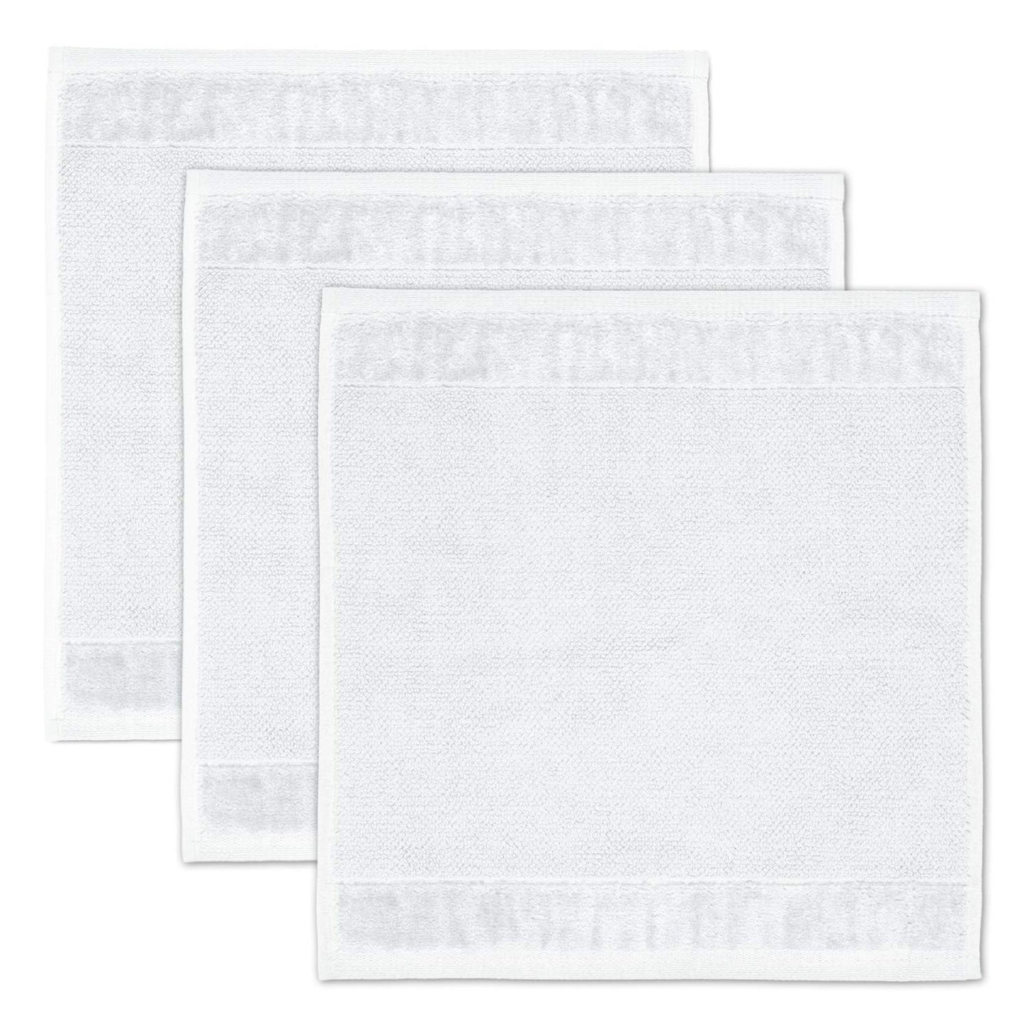 Möve Bamboo Luxe set of 3 soap cloths 30 x 30 cm made of 60% cotton / 40% viscose from bamboo cellulose, snow