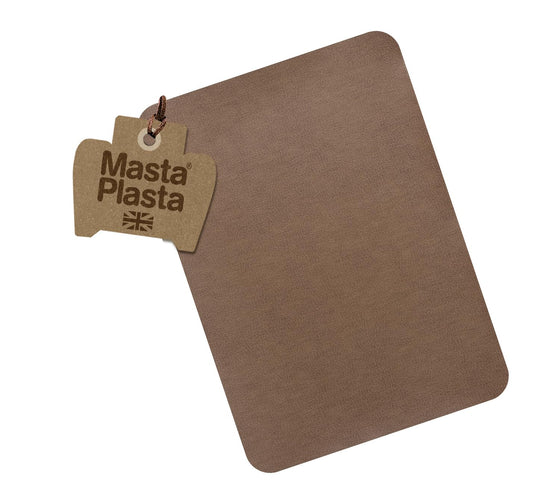 MastaPlasta Instant Self-Adhesive Leather Repair Patch - Tan 28cm x 20cm (11in x 8in). Extra Large Upholstery-Quality Super-Strong Stick-On Repair