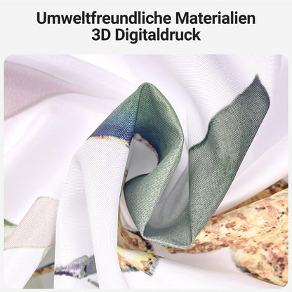 Lerores Shower Curtain, 180 x 180 cm, Golden Leaves, Weighted Hem, Anti-Mould Textile, Water-Repellent