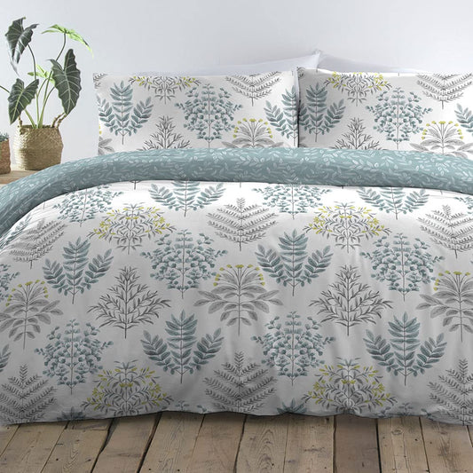 Dreams & Drapes - Emily - Easy Care Duvet Cover Set -3 pieces, King Bed Size in Duck Egg