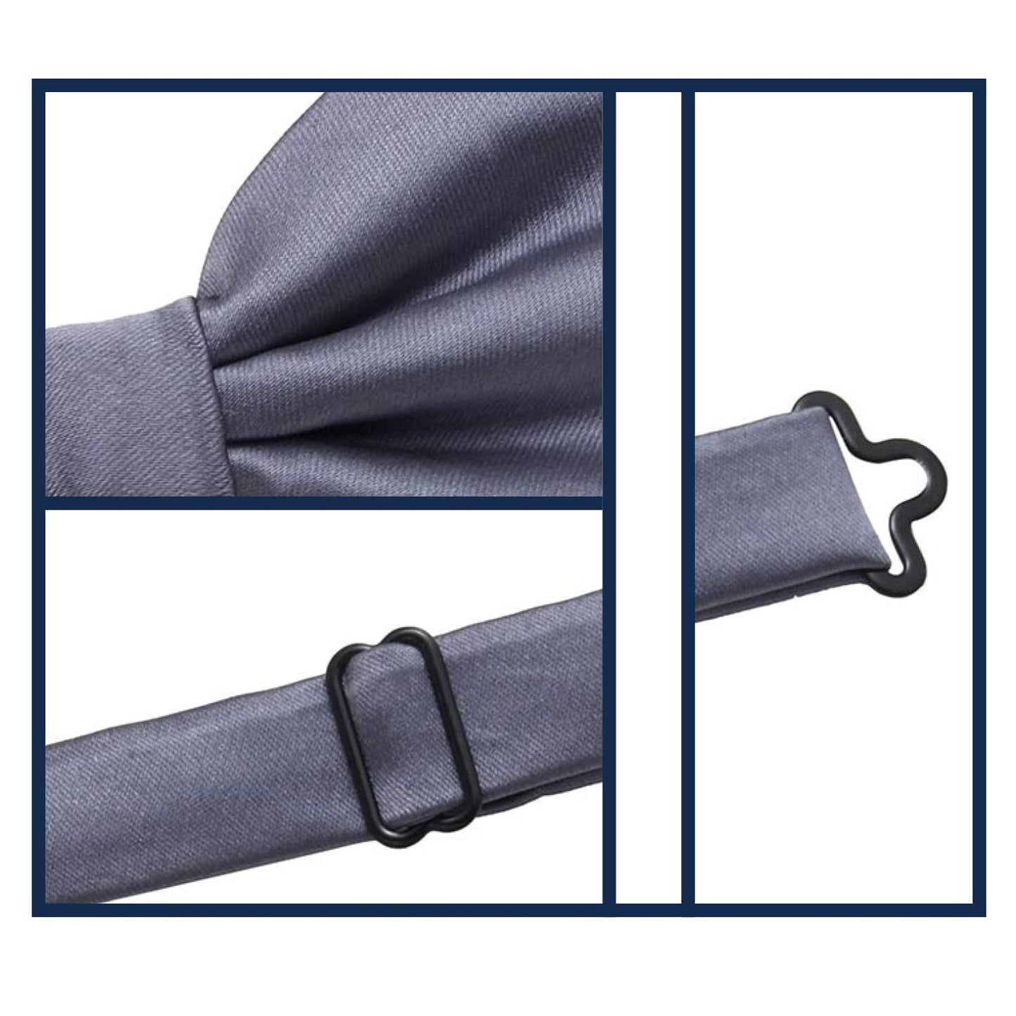 MASADA bow tie yellow - men's accessory in silk-look, continuously adjustable, handmade with hook closure - 12 x 6 cm