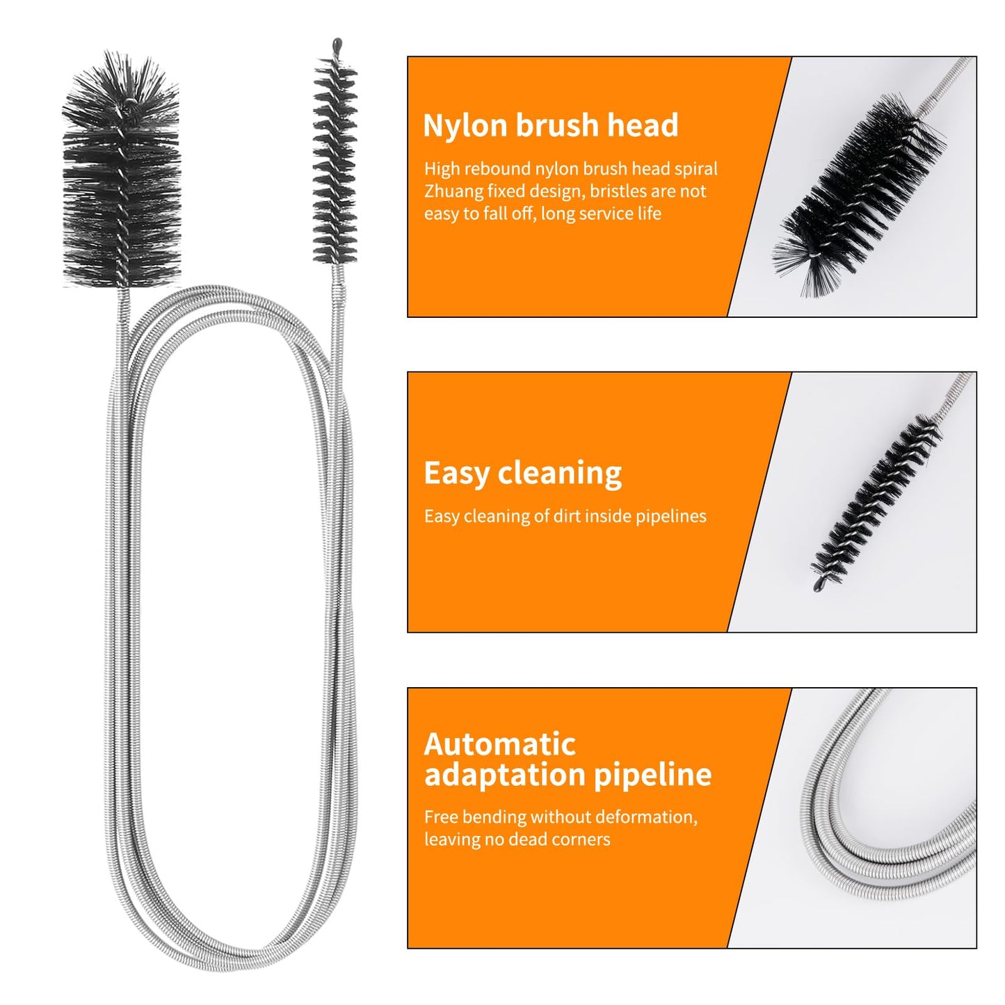 6 Pcs Bathroom Kitchen Sink Unblocker Tool, Kitchen Bath Drain Unblocker Tools, Multifunctional Plumbing Unclogger Tool Drain Cleaning Brush for