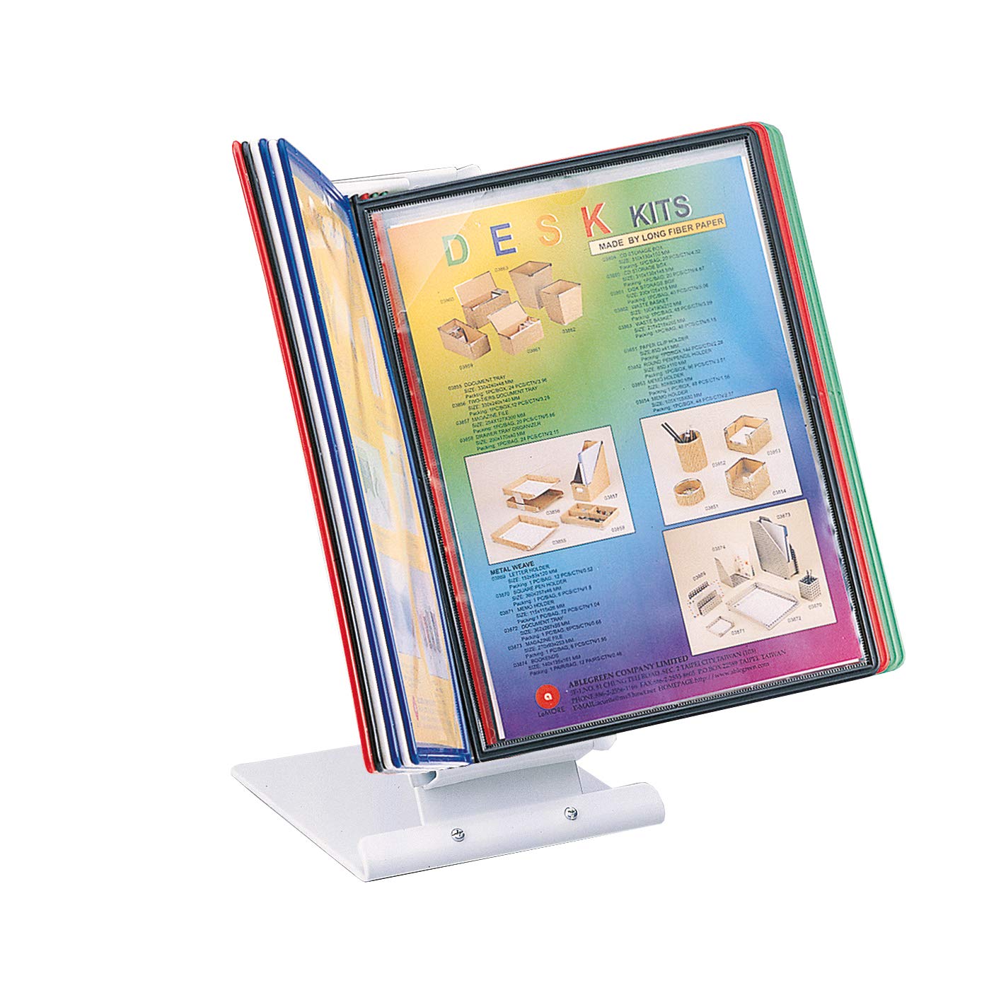 Leviatan Multi-Coloured Display Board Table Stand - Table Display System With 10 Panels