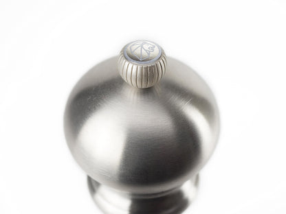 PEUGEOT - Paris Chef u'Select 22 cm Salt Mill + Rock Salt Included - Made of Stainless Steel - 6 Predefined Grind Settings - Made in France -