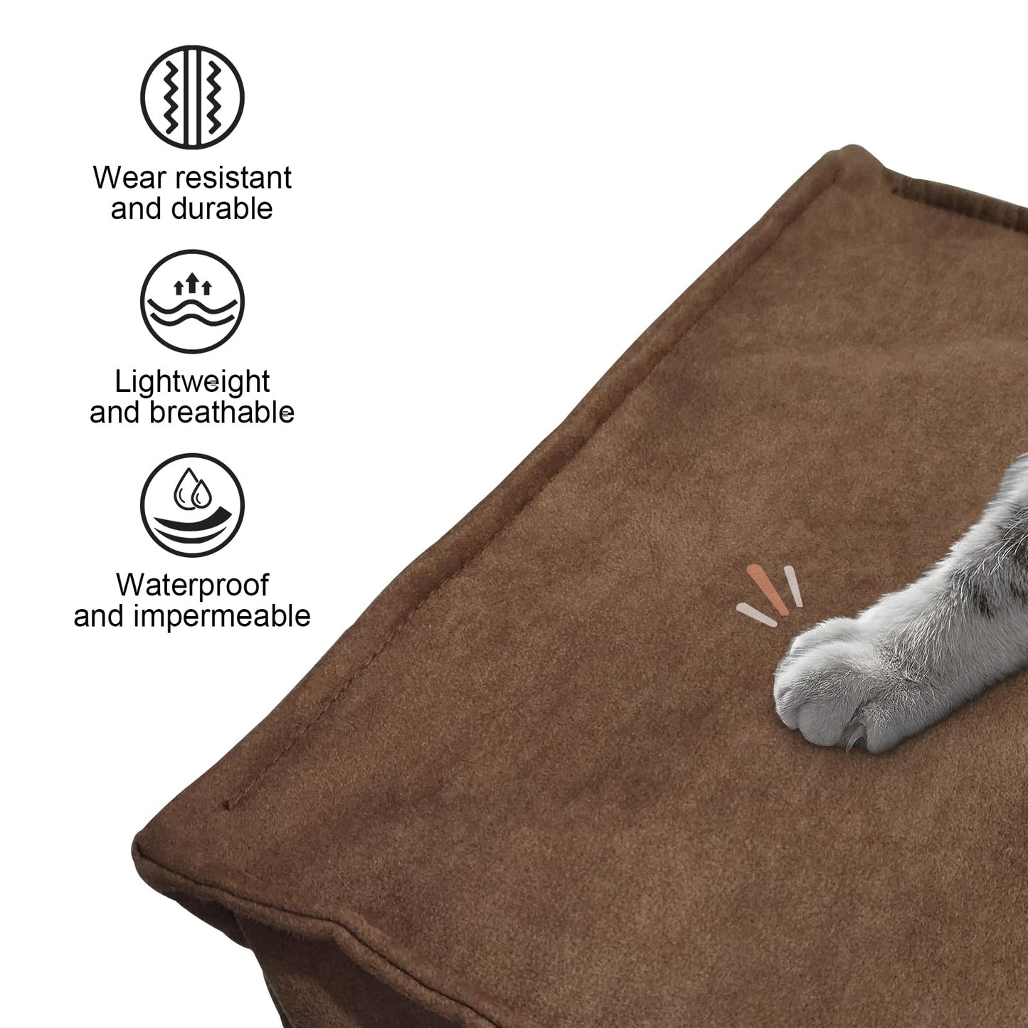 Louis Donné Unstuffed Square Microfiber Pouf Ottoman Cover Multi-Use Storage Foot Rest Stool Bean Bag Cushion for Living Room Bedroom Home Decor