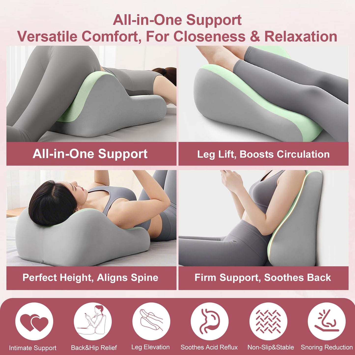 KUNYOS Couples Butt Cushion for Pregnant Women Furniture Pillow Pillowcase Suitable for Home Use, Ideal for Sitting and Lying