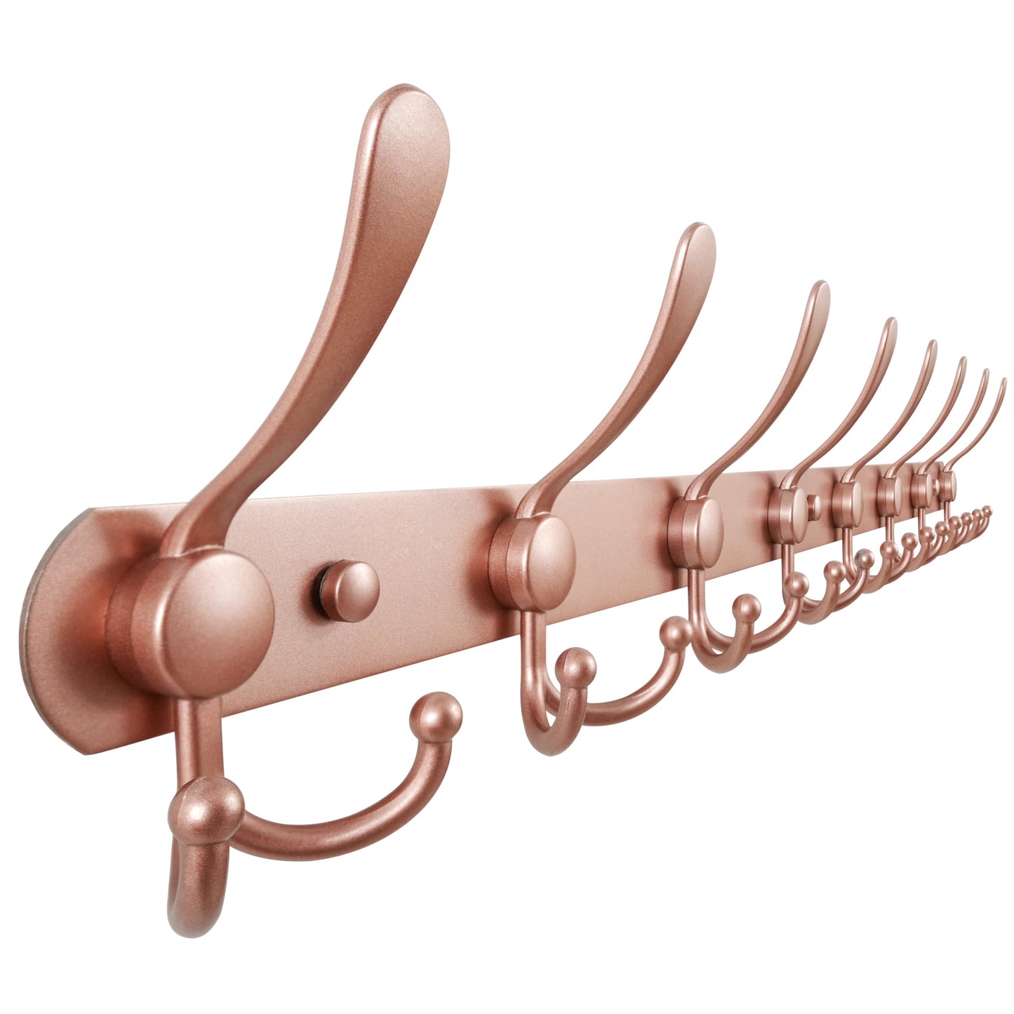 Dseap Coat Rack Wall Mount - 74cm Long 8-Tri-Hooks Heavy Duty Coat Hanger Rail Wall Hooks for Hanging Coats Hats Clothing Clothes Purse Mudroom