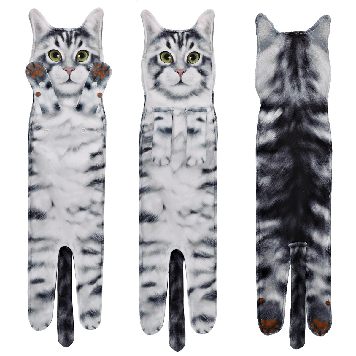 Cat Funny Hand Towels - Cute Bathroom Kitchen Towels Cat Decor Decorative Hanging Face Towels Super Absorbent Soft-Valentine Christmas House Warming