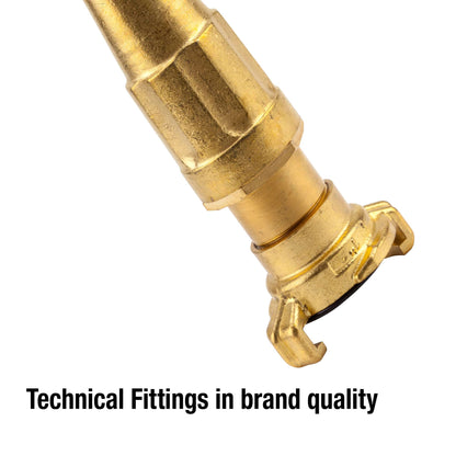 Gardena Brass Quick Release Syringe 25 mm 1 Inch - Tubing: Rapid Coupling Connection with Adjustable and Lockable Water Jet 7132-20