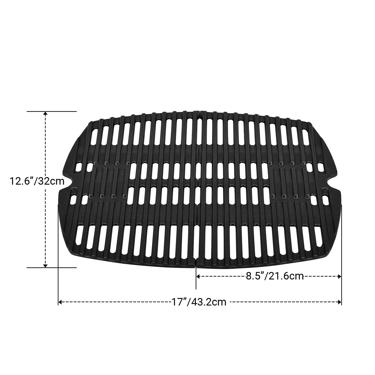 onlyfire Cast Iron Cooking Grate for Weber Q1000, Q1200, Q1400 Gas Grill Replacement for Weber 7644