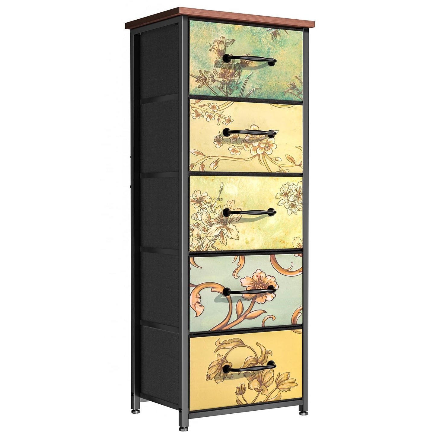 LNZHAO 5 Drawer Tall Chest of Drawers Bedroom