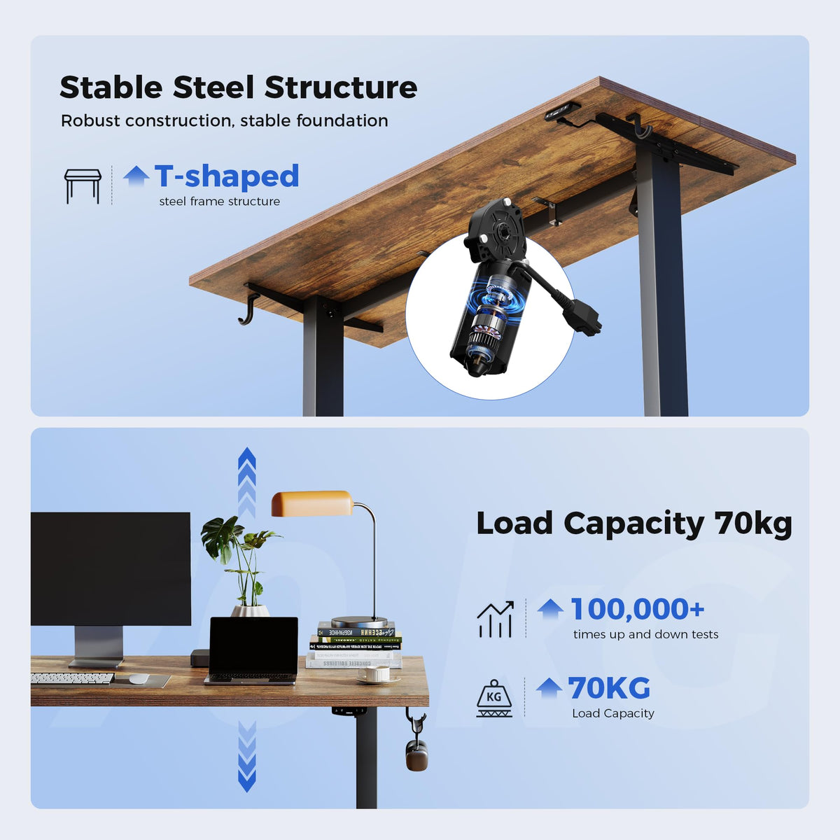 Agilestic Electric Standing Desk, 2 Memory Buttons, 100x60cm