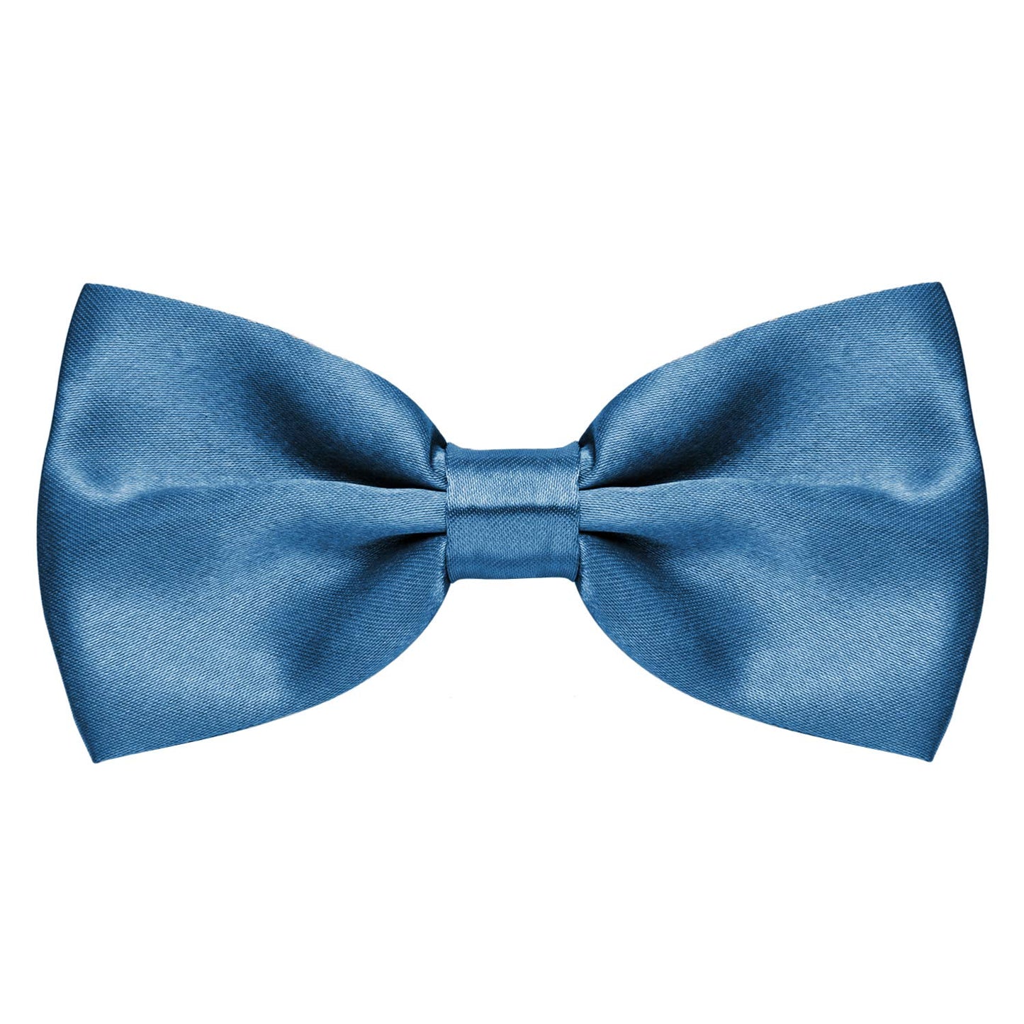 MASADA bow tie sky-blue - men's accessory in shiny-look, continuously adjustable, handmade with hook closure - 12 x 6 cm