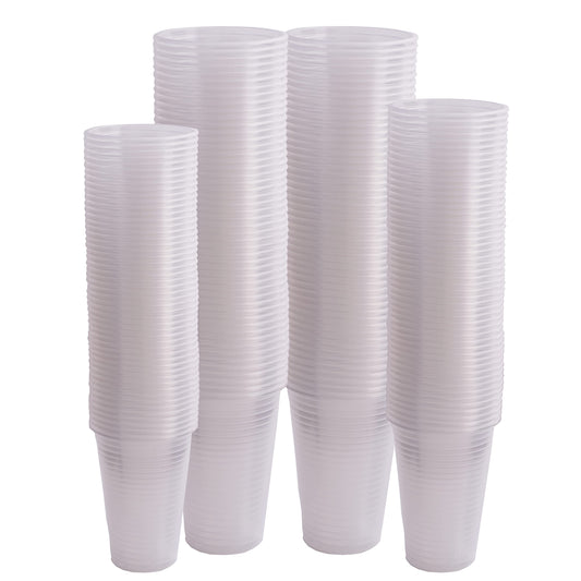 Shefa 3000 Clear Plastic Cups - Plastic Party Cups for Beer, Water, & Juice, Plastic Cups for Dessert & Cold Drinks - Slush Cups & Milkshake Cups,