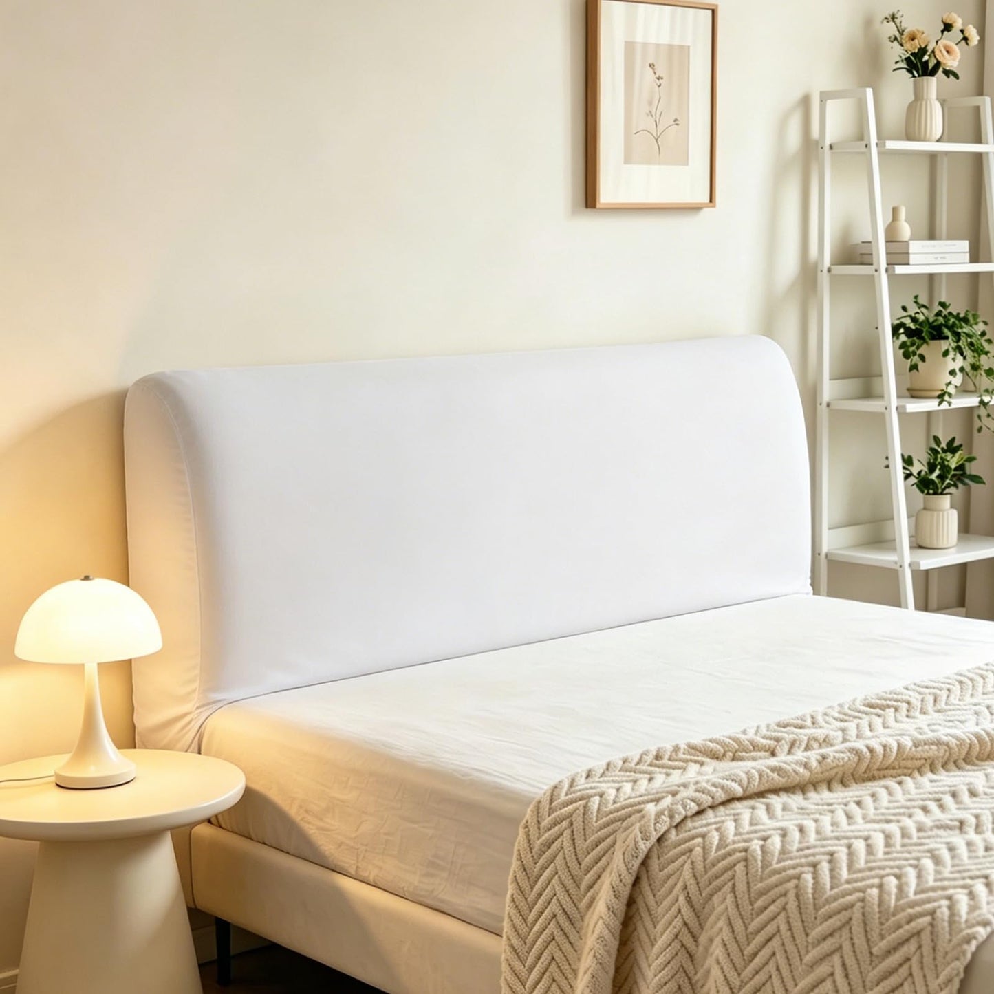 Stretch Headboard Cover, Bed Headboard Cover, Dustproof Headboard Wrap, All-Inclusive Bed Head Protector for Single/Double/King/Super King Bed