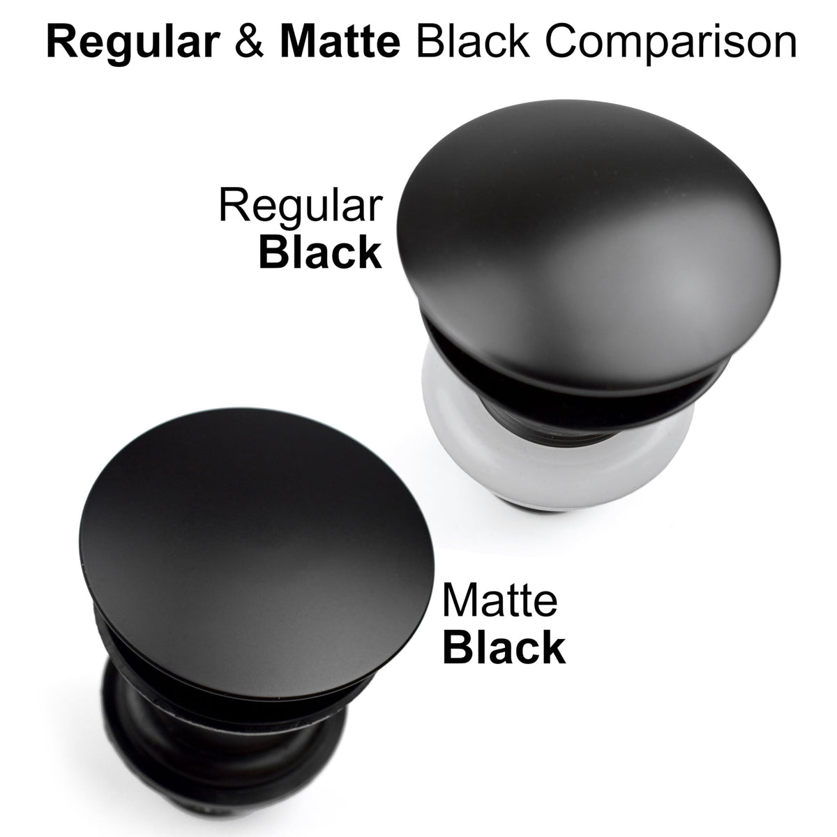 Xcel Home Black Dome Click Clack Unslotted Basin Waste | G 1 1/4" BSP