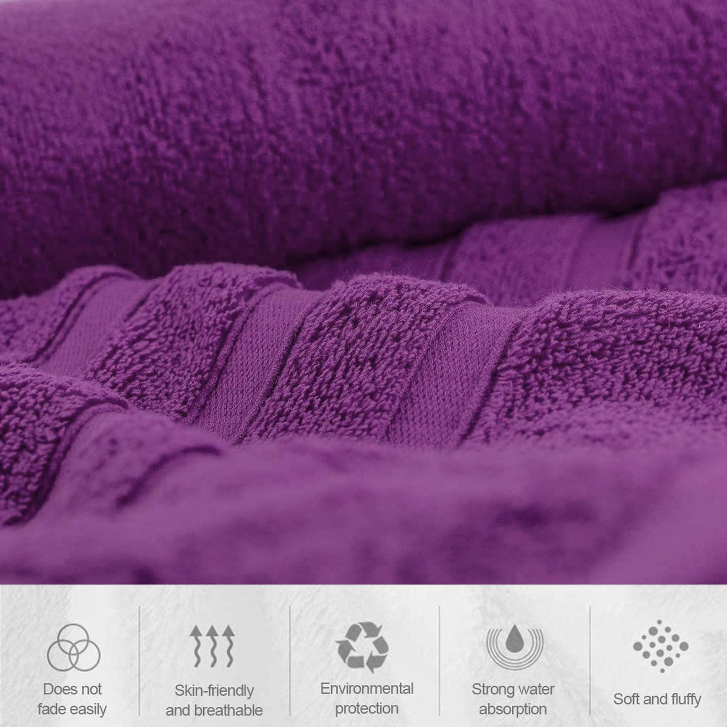 Uk Furniture 2 Pack Extra Large|95x200cm| Super Jumbo Bath Sheet Towels100% Egyptian Cotton 700GSM Super Soft Towel Set. (Purple)